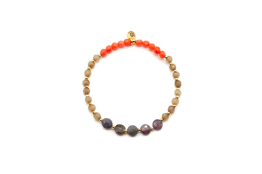 SCHMÜCKSTÜCK Mala Single Armband Orange Saphire