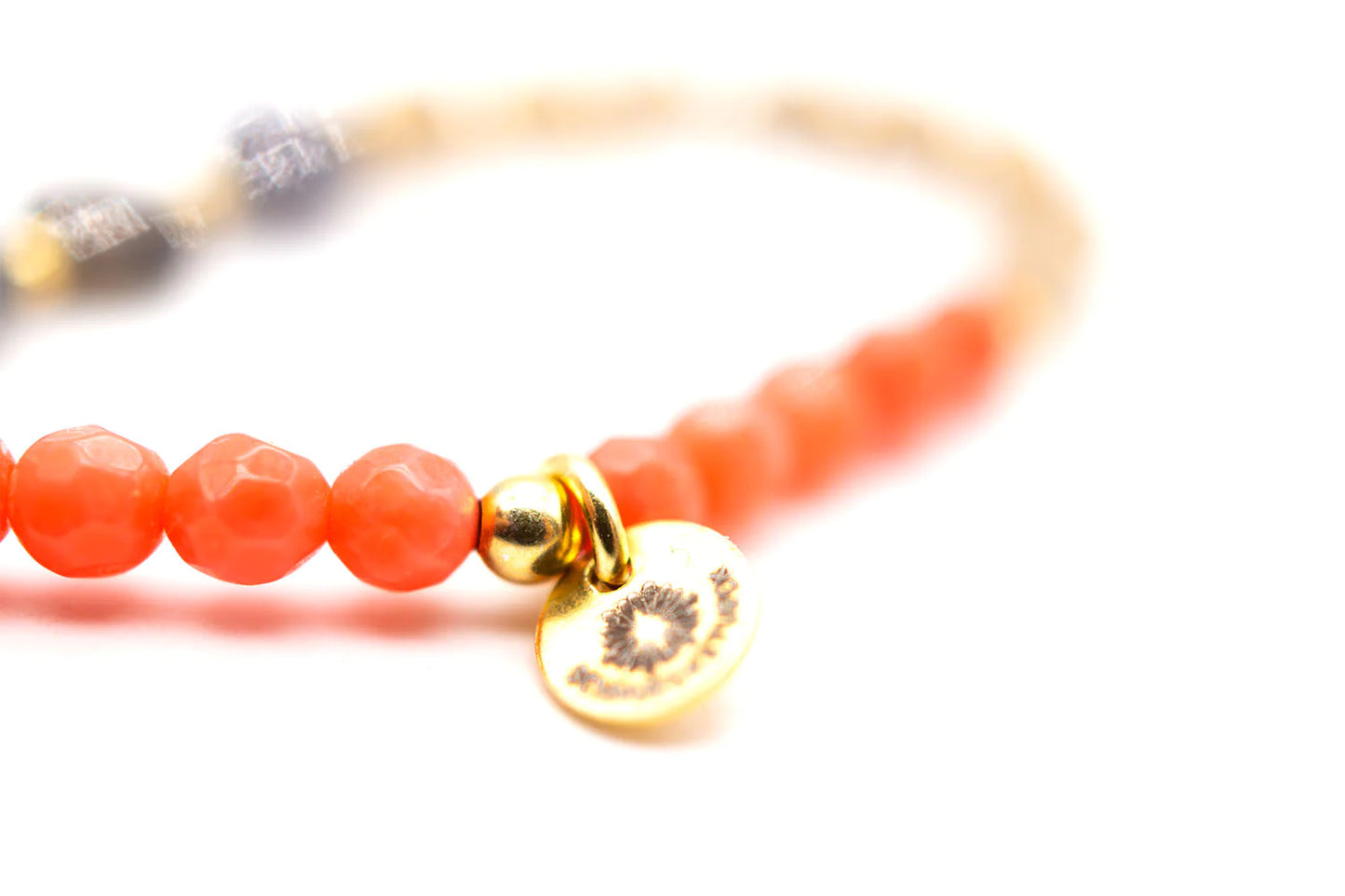 SCHMÜCKSTÜCK Mala Single Armband Orange Saphire
