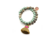 Lade das Bild in den Galerie-Viewer, SCHMÜCKSTÜCK Mala Twin Soft Green Armband
