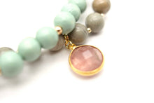 Lade das Bild in den Galerie-Viewer, SCHMÜCKSTÜCK Mala Twin Soft Green Armband

