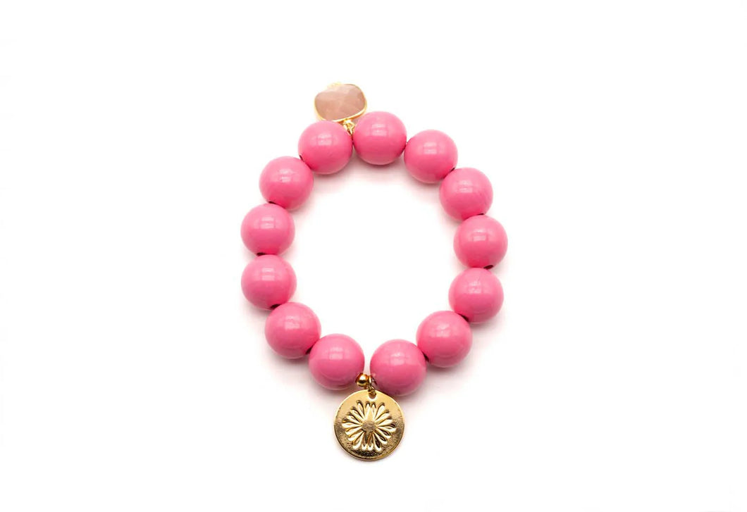 SCHMÜCKSTÜCK Mala Single Armband Pink Shake