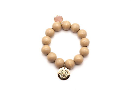SCHMÜCKSTÜCK Mala Single Armband Greige