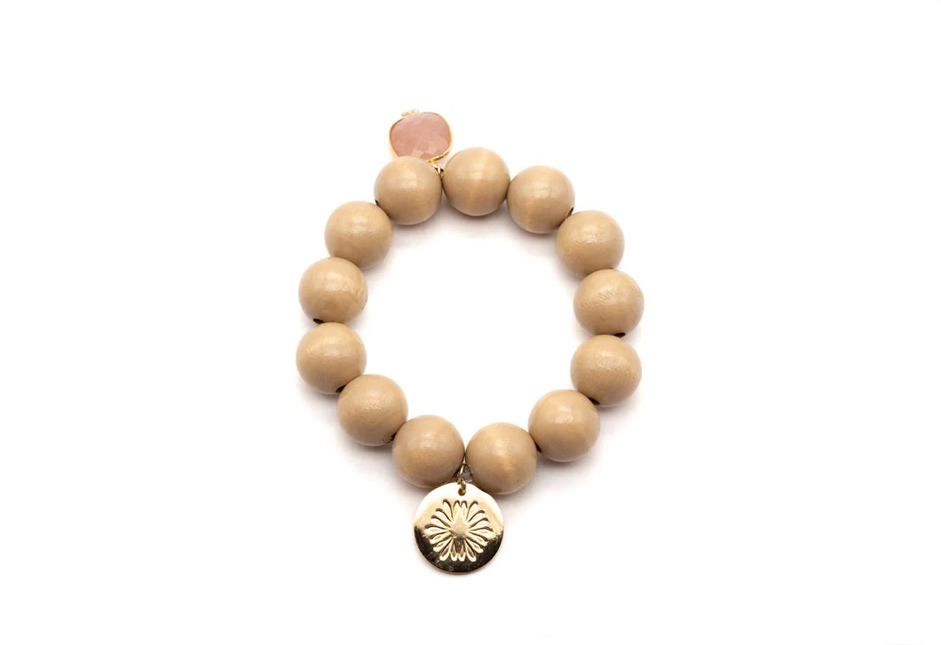 SCHMÜCKSTÜCK Mala Single Armband Greige