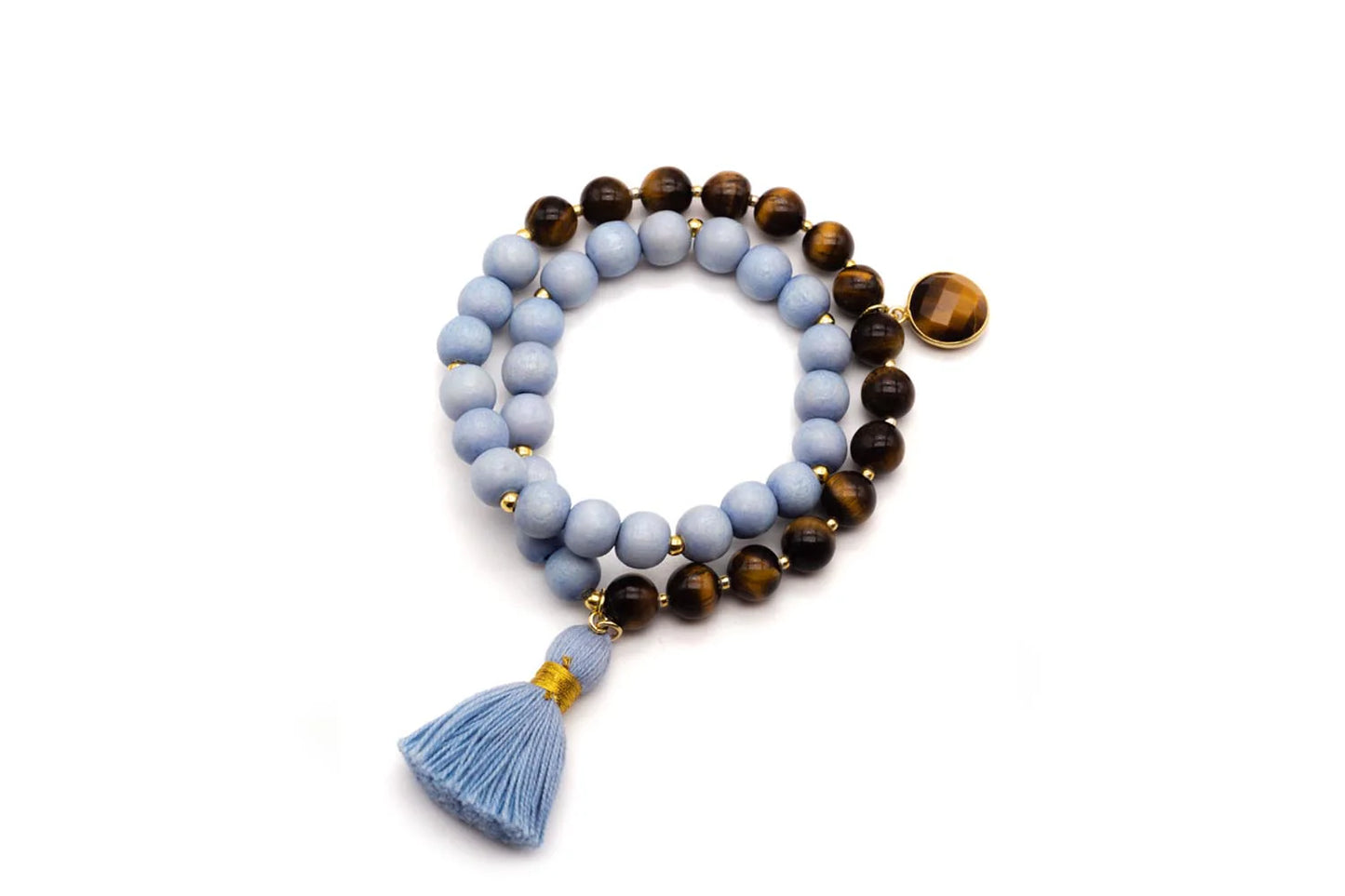 SCHMÜCKSTÜCK Mala Twin Armband Blue Tiger
