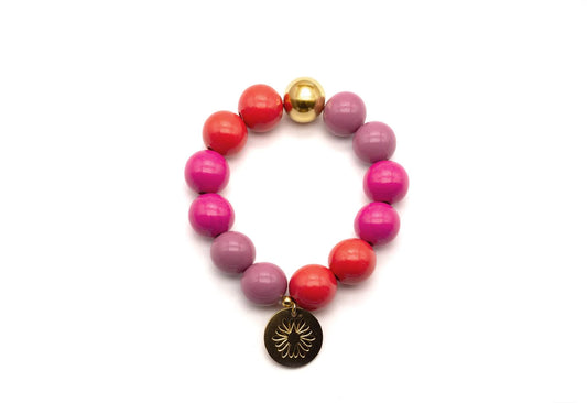 SCHMÜCKSTÜCK Mala Single Armband Golden Pink