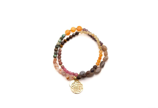 SCHMÜCKSTÜCK Armband Mala Twin Brown Pash