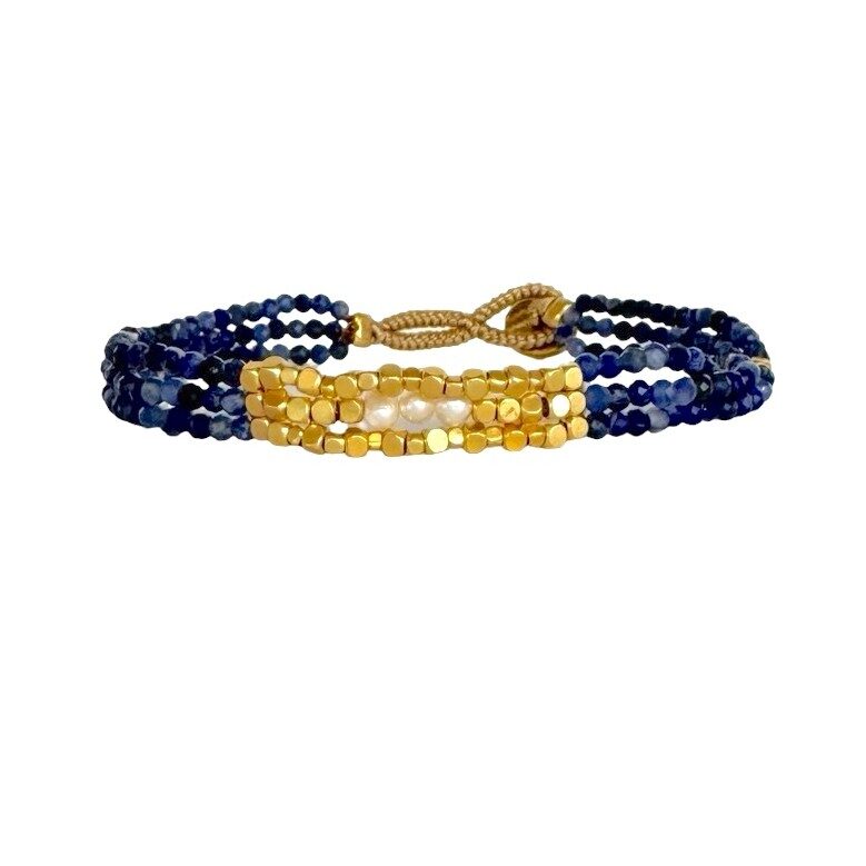 IBU JEWELS Armband Lulu Lily Blue Sodalite AD17