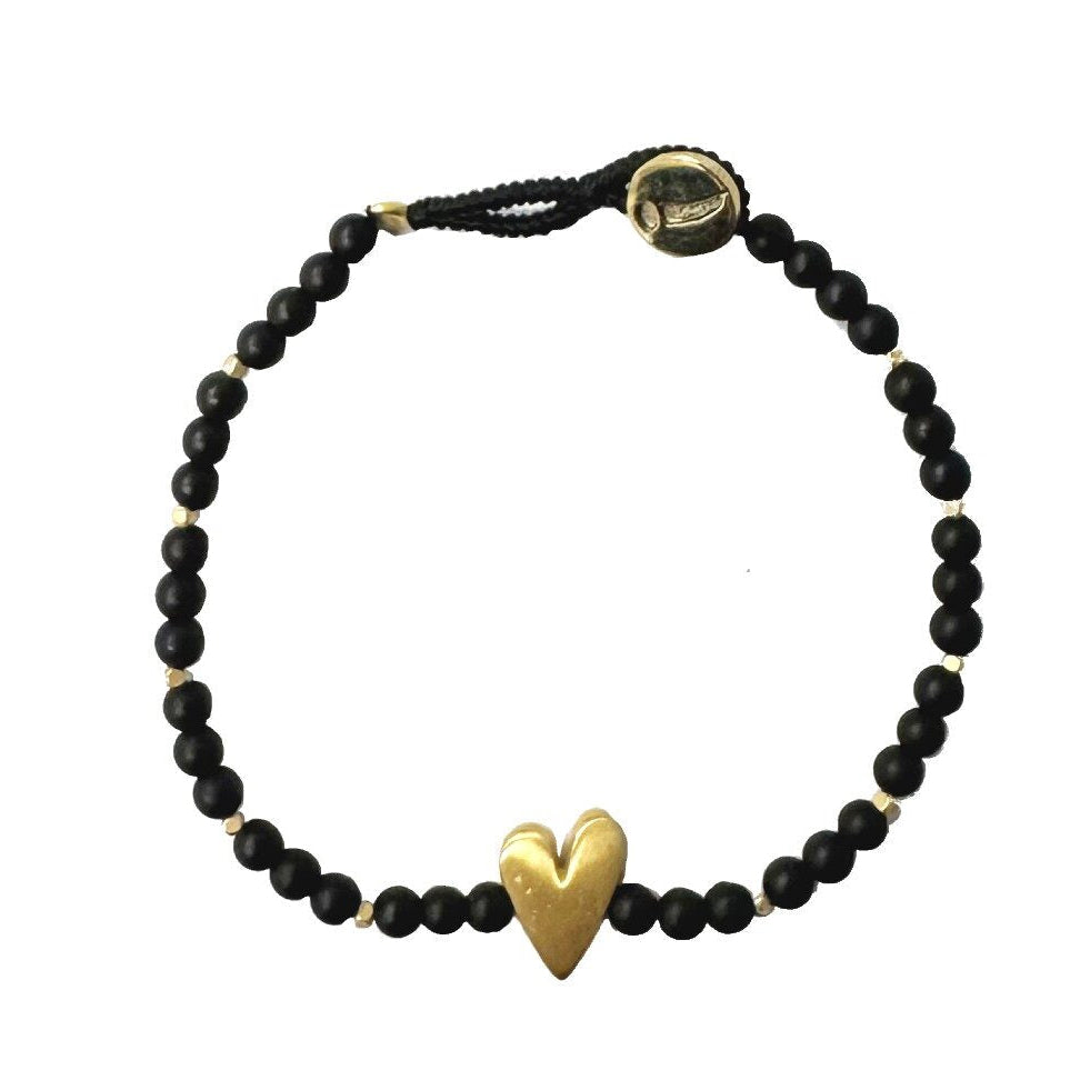 IBU JEWELS Armband Lulu Rosie Onyx Matt AE14-M