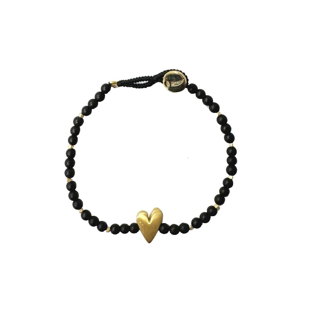 IBU JEWELS Armband Lulu Rosie Onyx Matt AE14-M