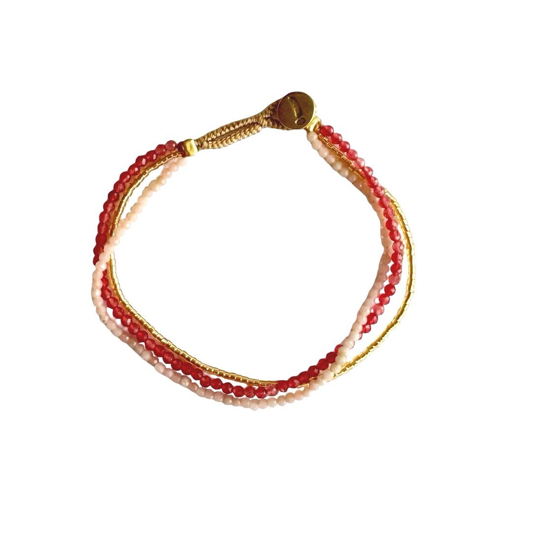 IBU JEWELS Armband Lulu Dua Mix Pink AG03