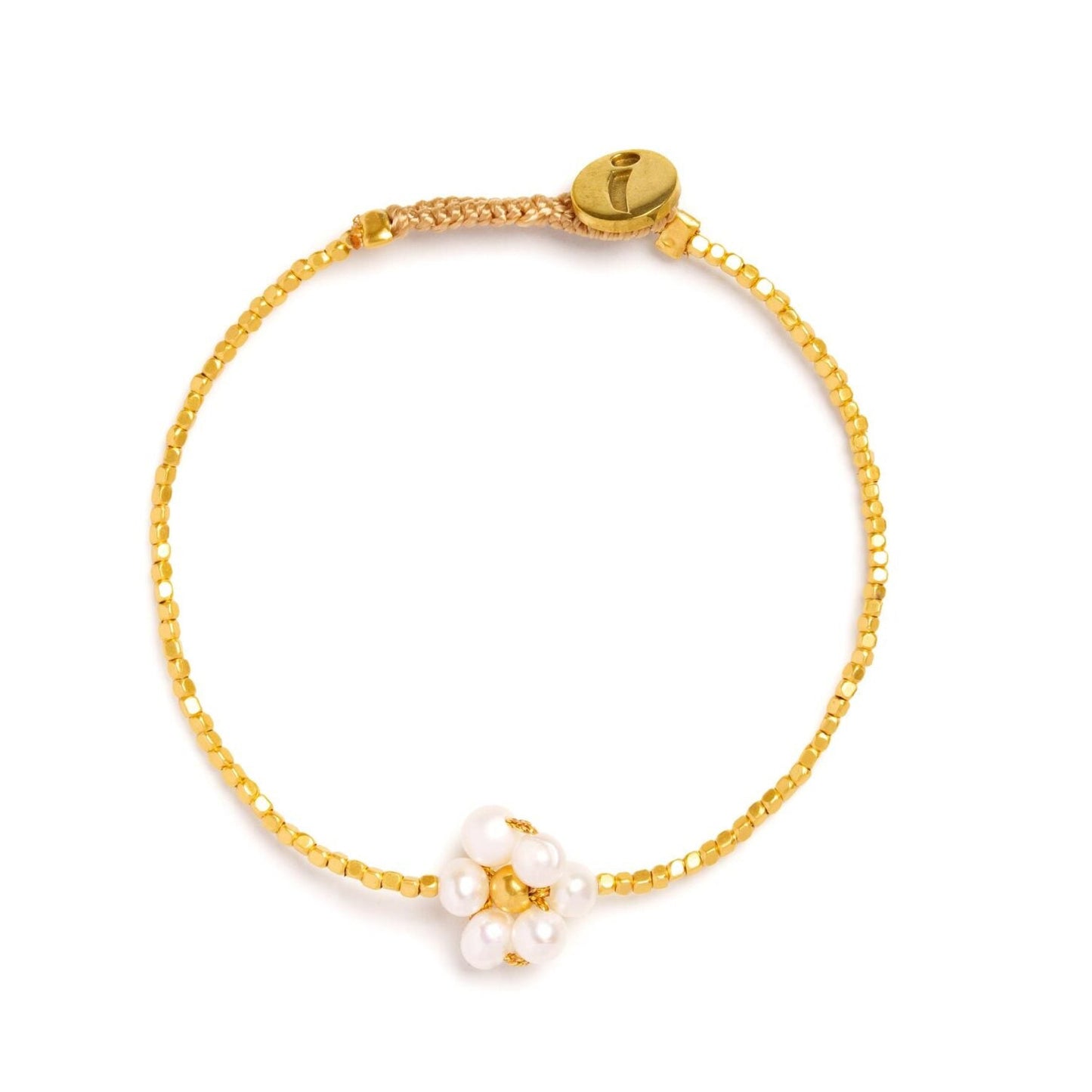 IBU JEWELS Armband Lulu Daisy Flower Pearl AJ05