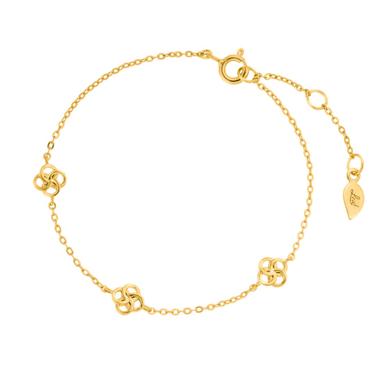 LEAF Armkette Clover Charm Gelbgold