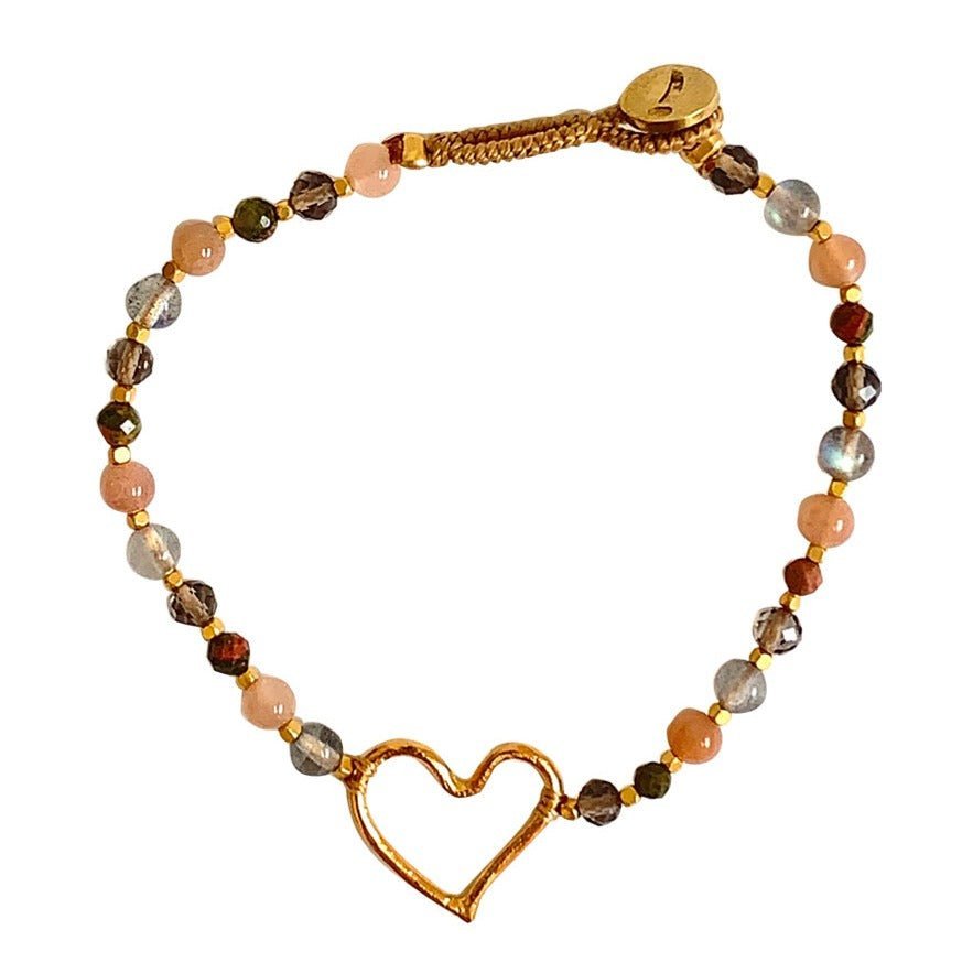 IBU JEWELS Armband Bo Heart Multi BO01W