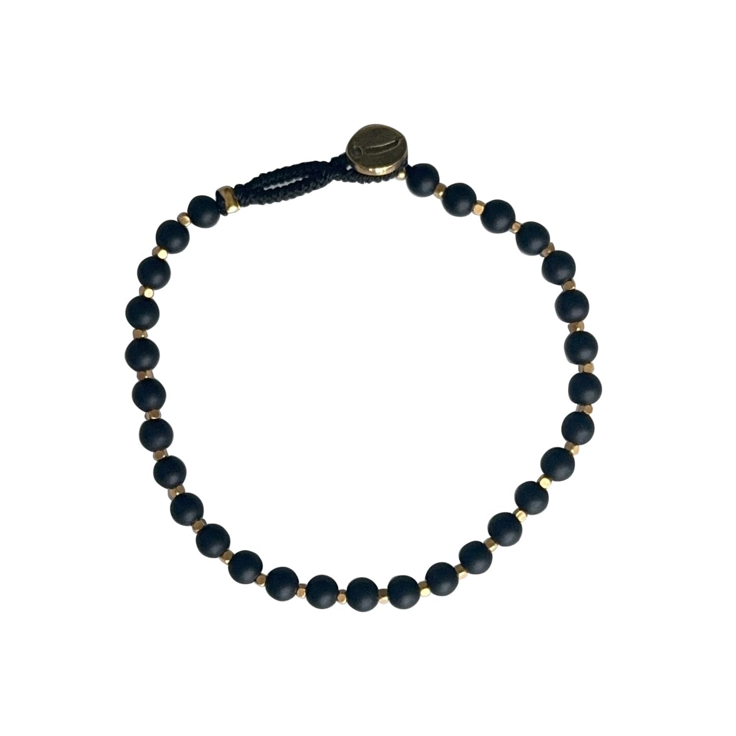 IBU Jewels Armband Bo Round Onyx matt BO14-M