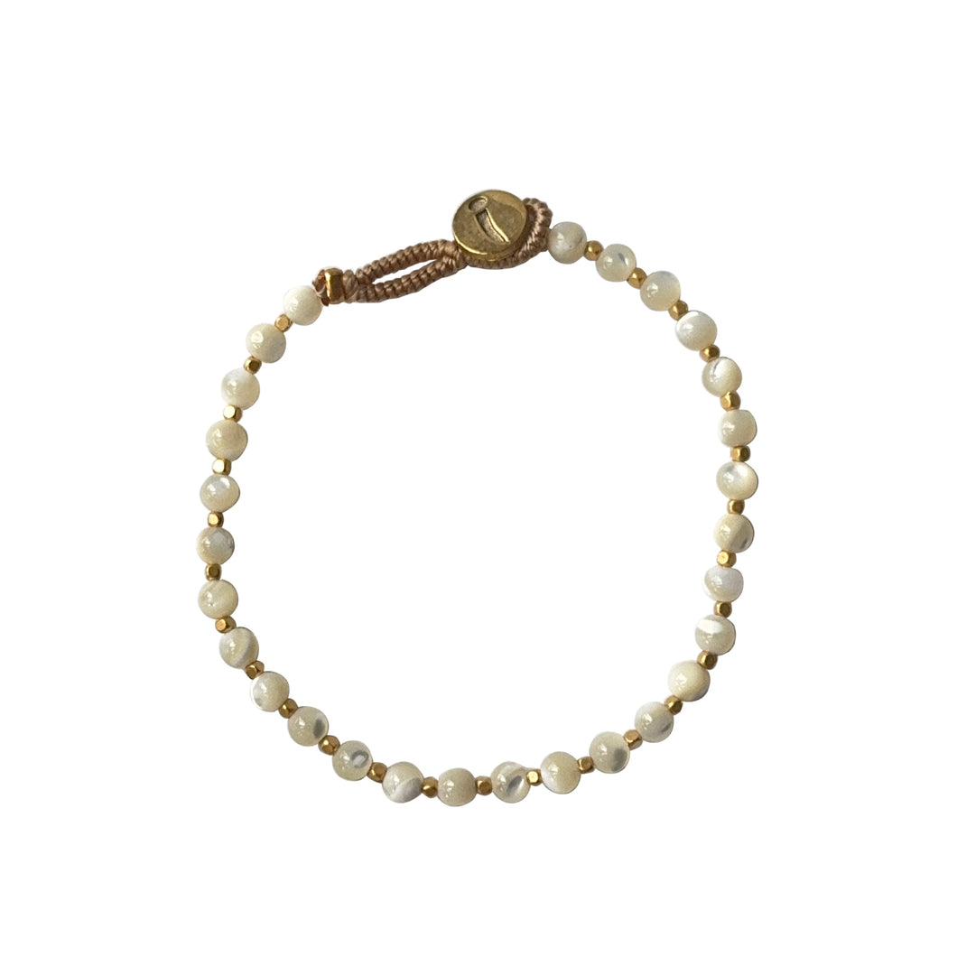 IBU Jewels Armband Bo Round Mother of Pearl BO29