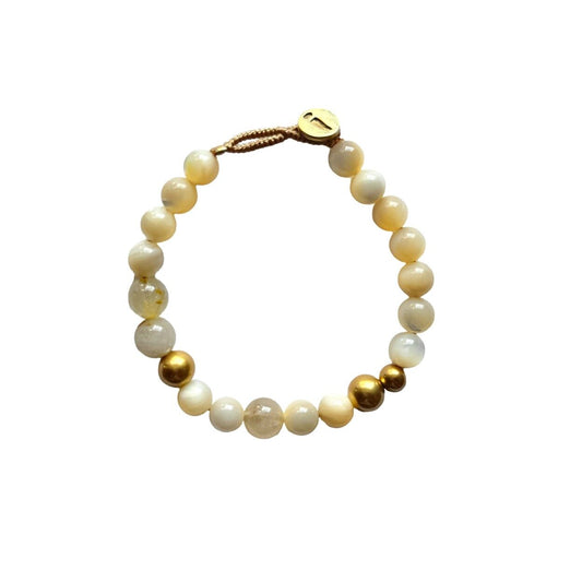 IBU JEWELS Armband Big Bo Mixed White BOB-I