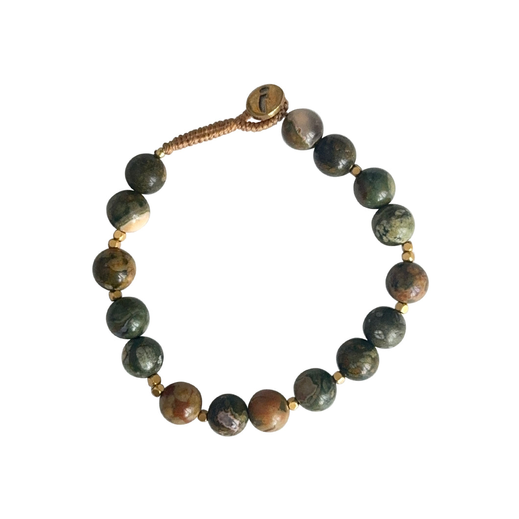 IBU Jewels Armband Big Bo Forest Jasper BOF