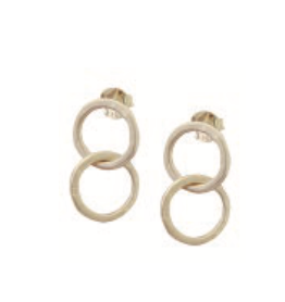 SUSICALA Twin Double S Ohrringe Gold Plated TWPB2-01