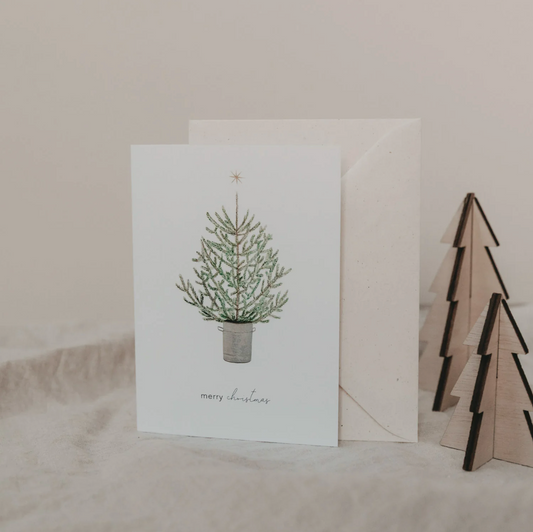 EULENSCHNITT Klappkarte Weihnachtsbaum
