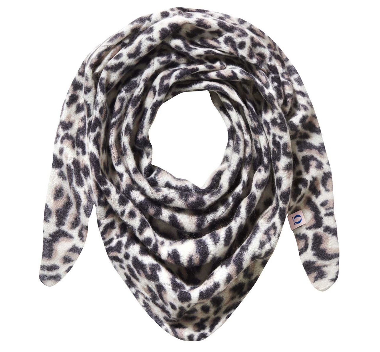 PURSCHÖN Pure Cashmere 3-Eck Tuch Leo black-grey