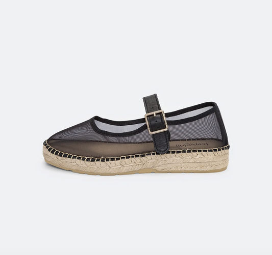 ESPADRIJ L'ORIGINALE Ballerina Mesh - Black