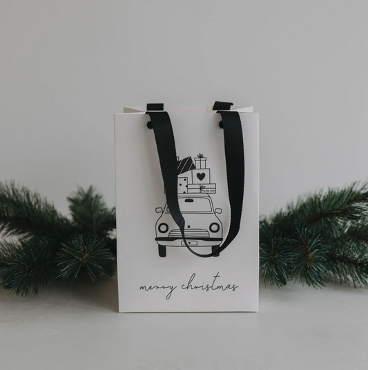 EULENSCHNITT Geschenktüte Mini Christmas Car