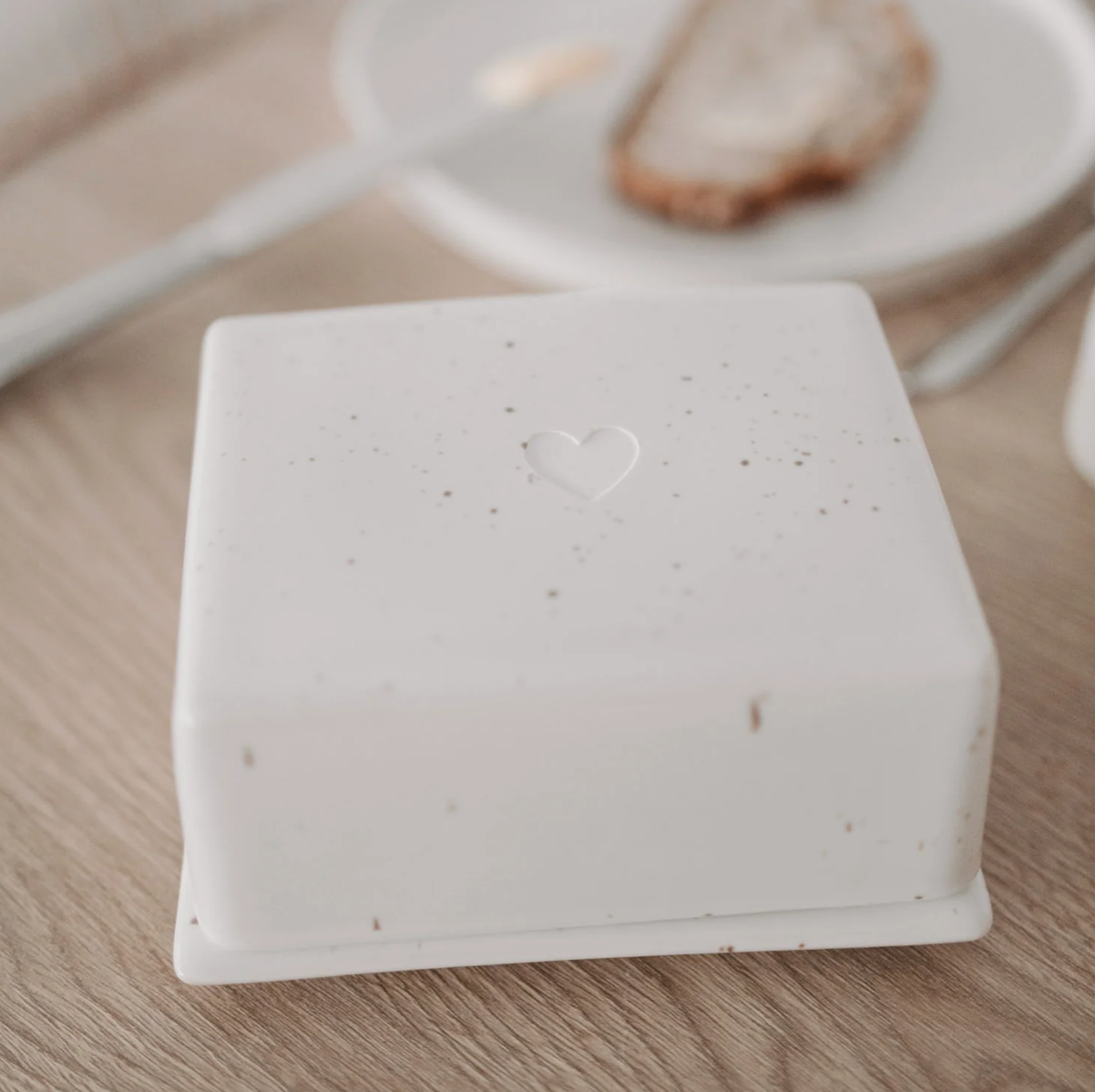 EULENSCHNITT Butterdose Herz