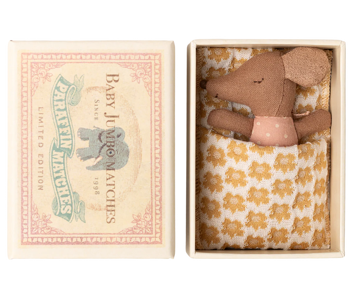 MAILEG Babymaus Mädchen in Streichholzschachtel