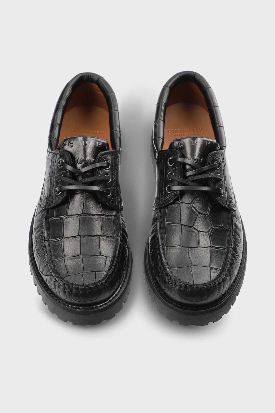 COPENHAGEN STUDIOS Bootsschuhe CPH616 Croco Leather Black