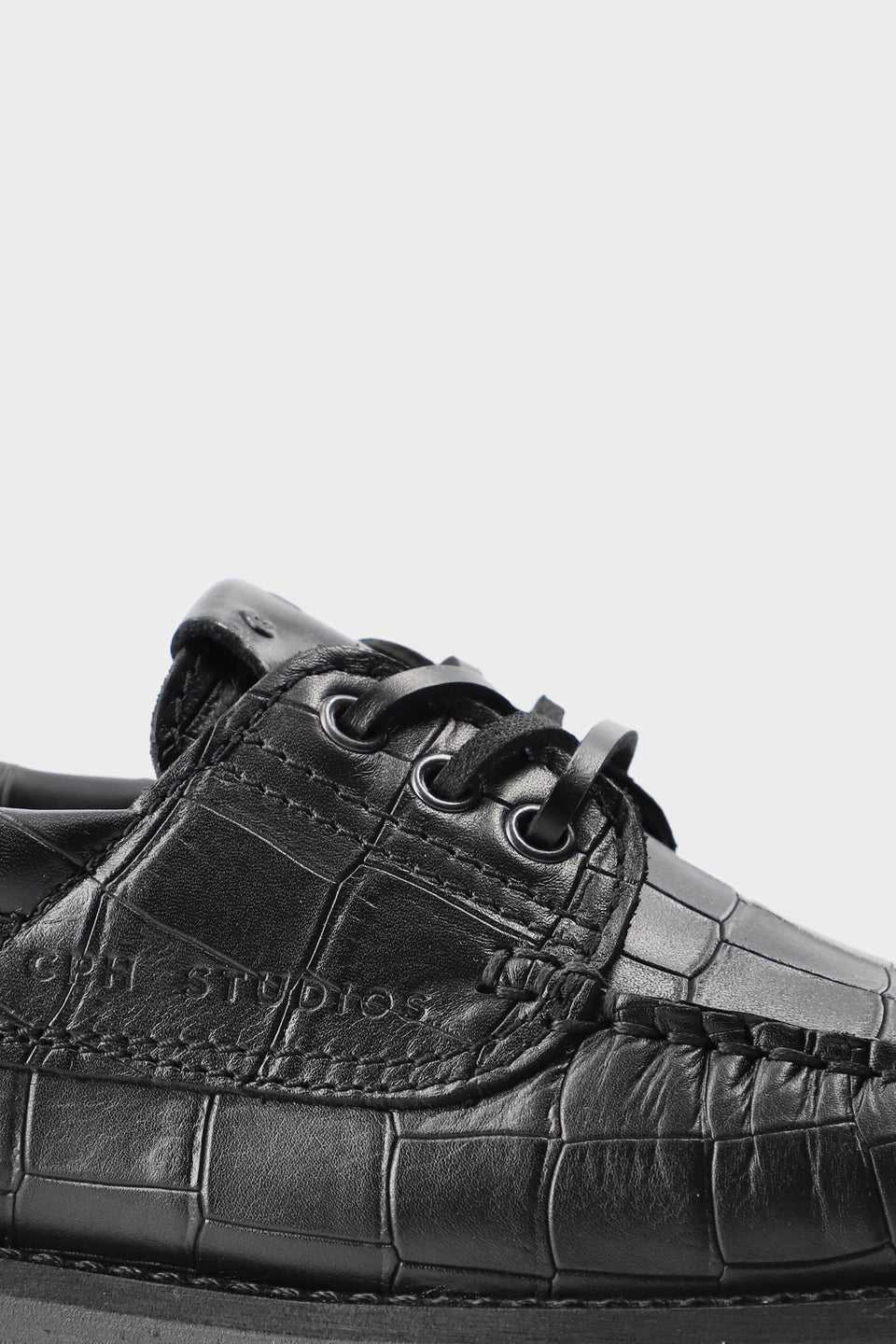 COPENHAGEN STUDIOS Bootsschuhe CPH616 Croco Leather Black