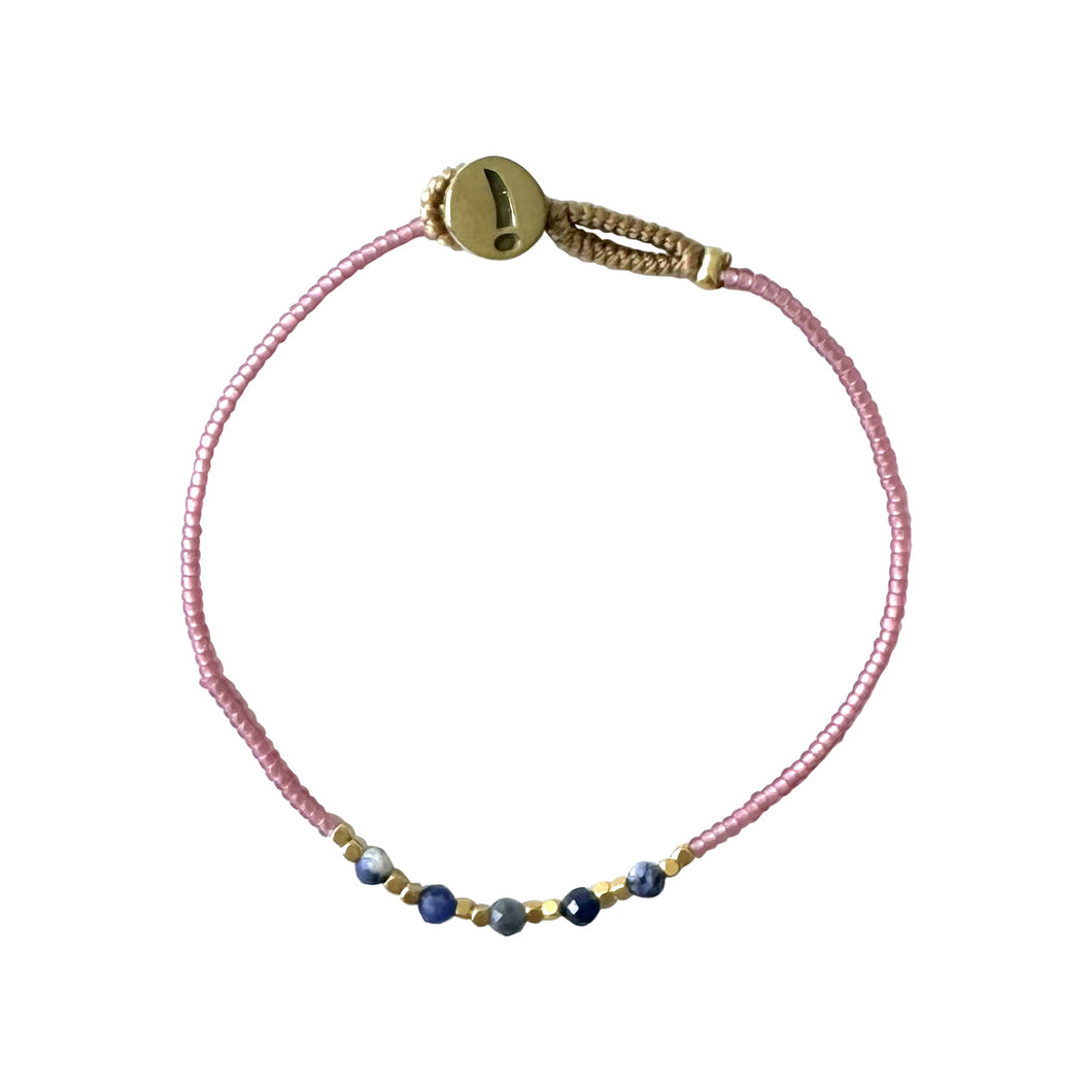 IBU Jewels Armband Lulu 5 Stones Antik Pink CT04