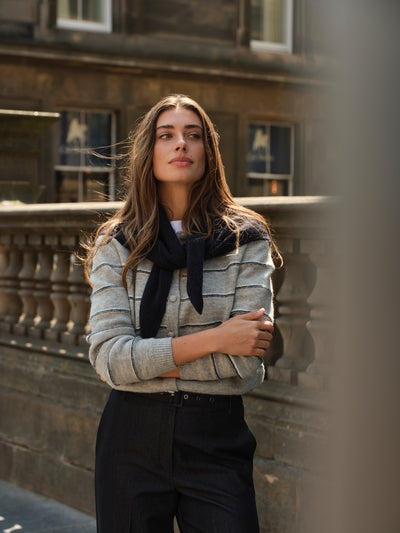 YAYA Cardigan aus Strick - Grey Melange