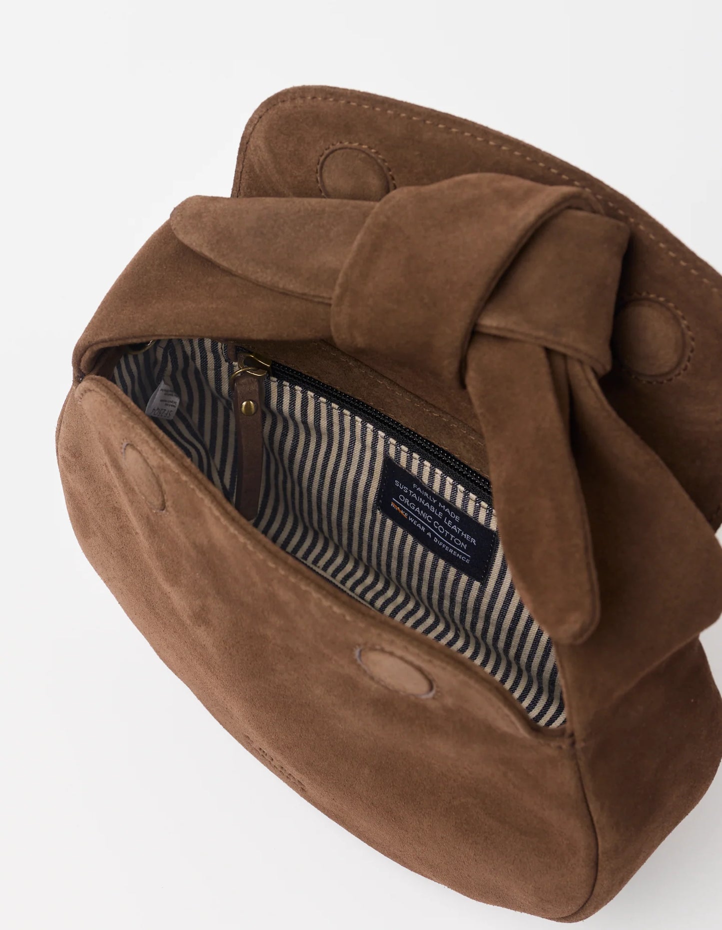 O MY BAG Bag Handtasche Coco Croissant Chocolate Suede
