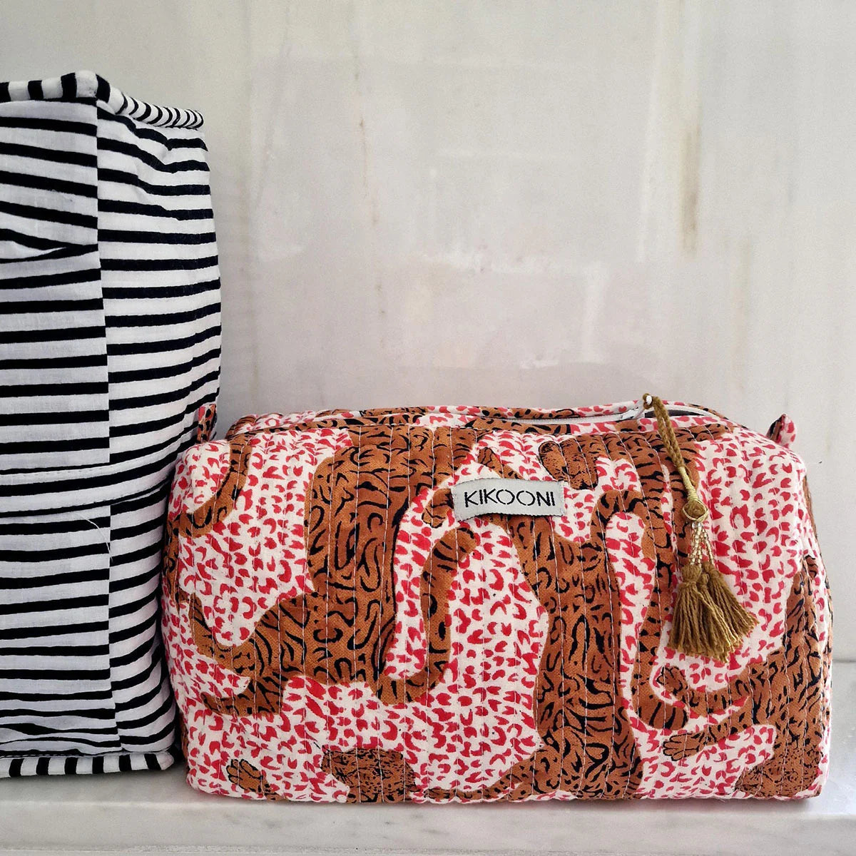KIKOONI Handgemachte Kosmetiktasche "h. leopard"
