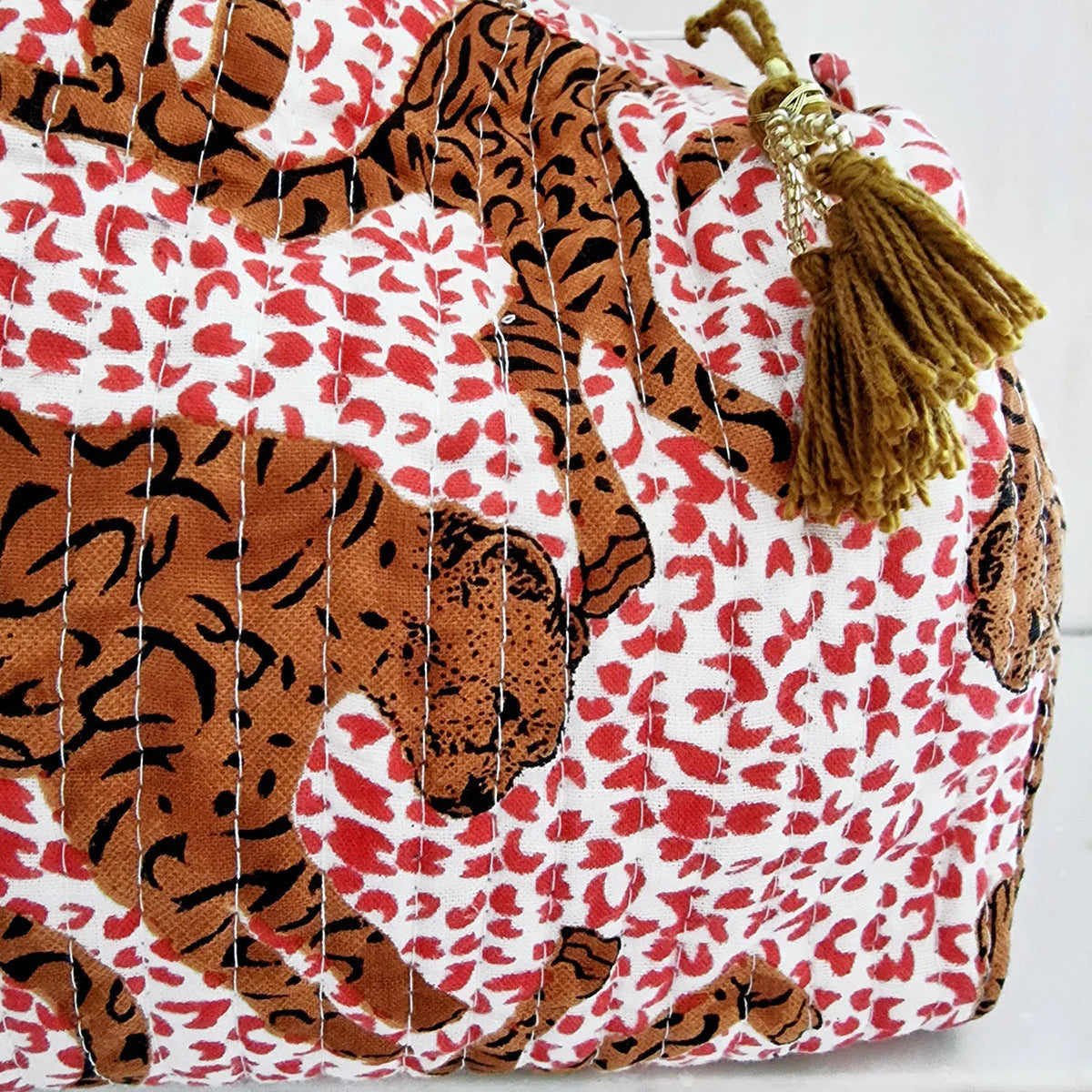 KIKOONI Handgemachte Kosmetiktasche "h. leopard"