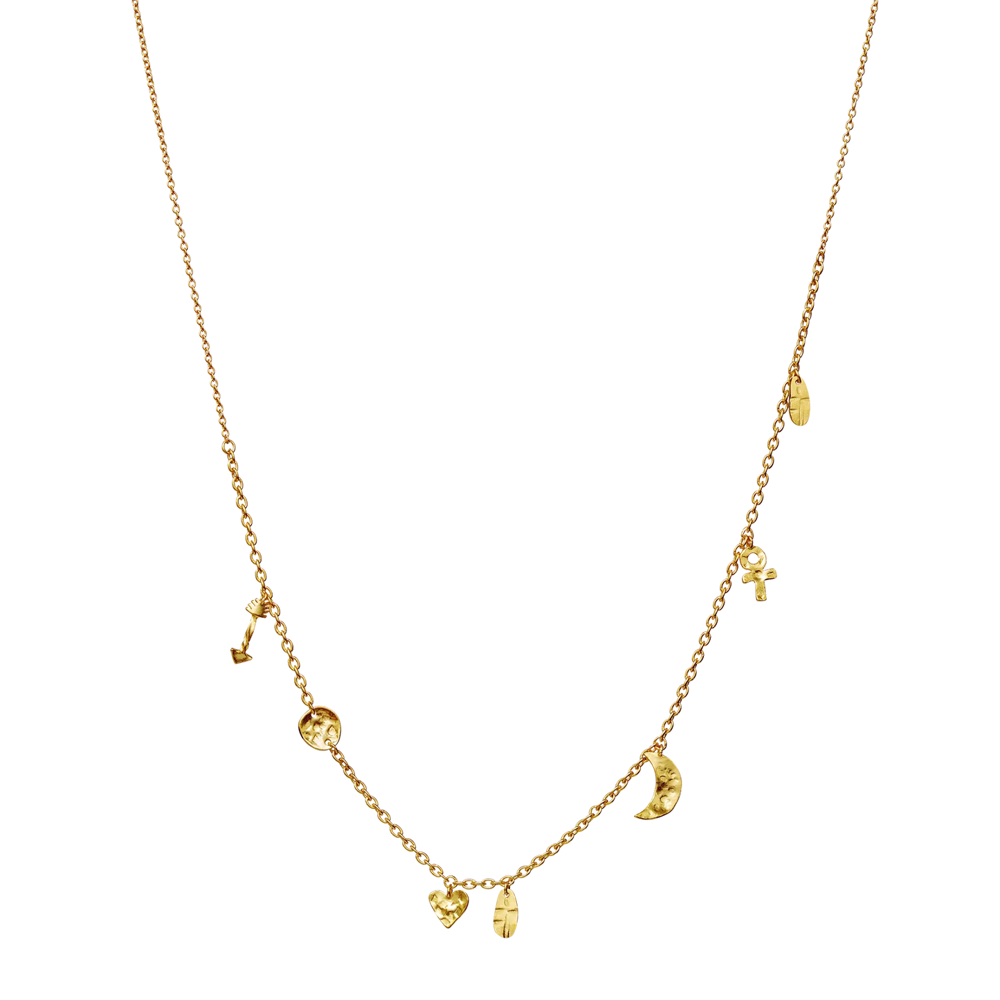 MAANESTEN Halskette Cresida Gelbgold