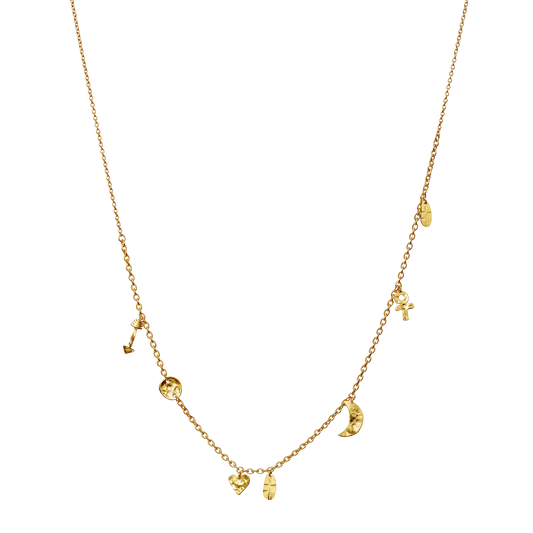 MAANESTEN Halskette Cresida Gelbgold