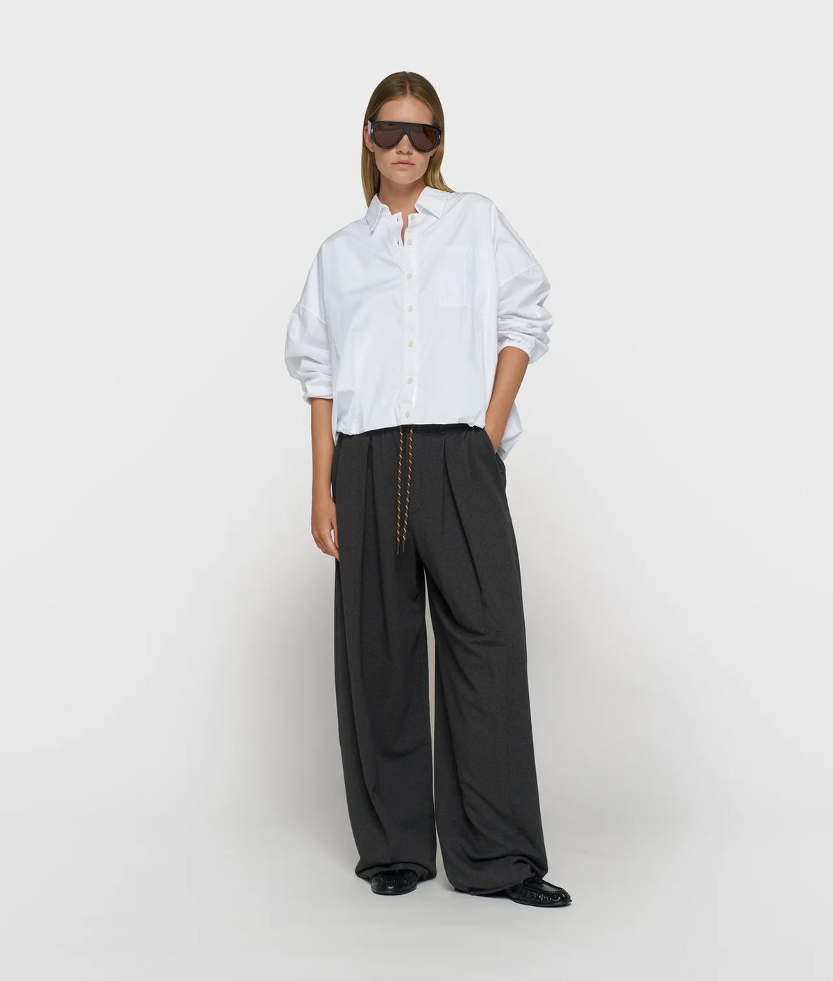 10DAYS AMSTERDAM Smoking Blouse White