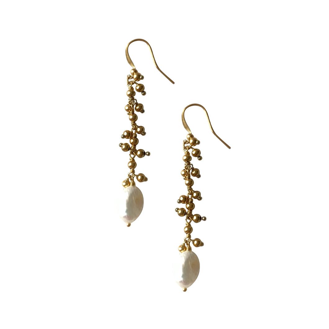 IBU Jewels Ohrringe Gold Drop Pearl EQ01