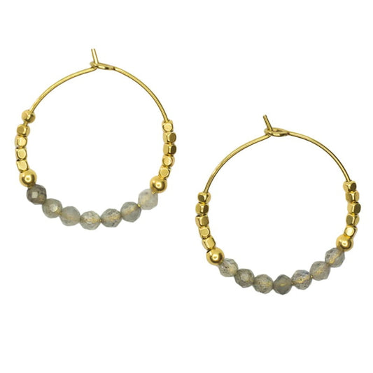 IBU Jewels Creolen Labradorite EU03