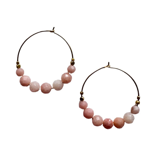 IBU Jewels Creolen Pink Opal EU04