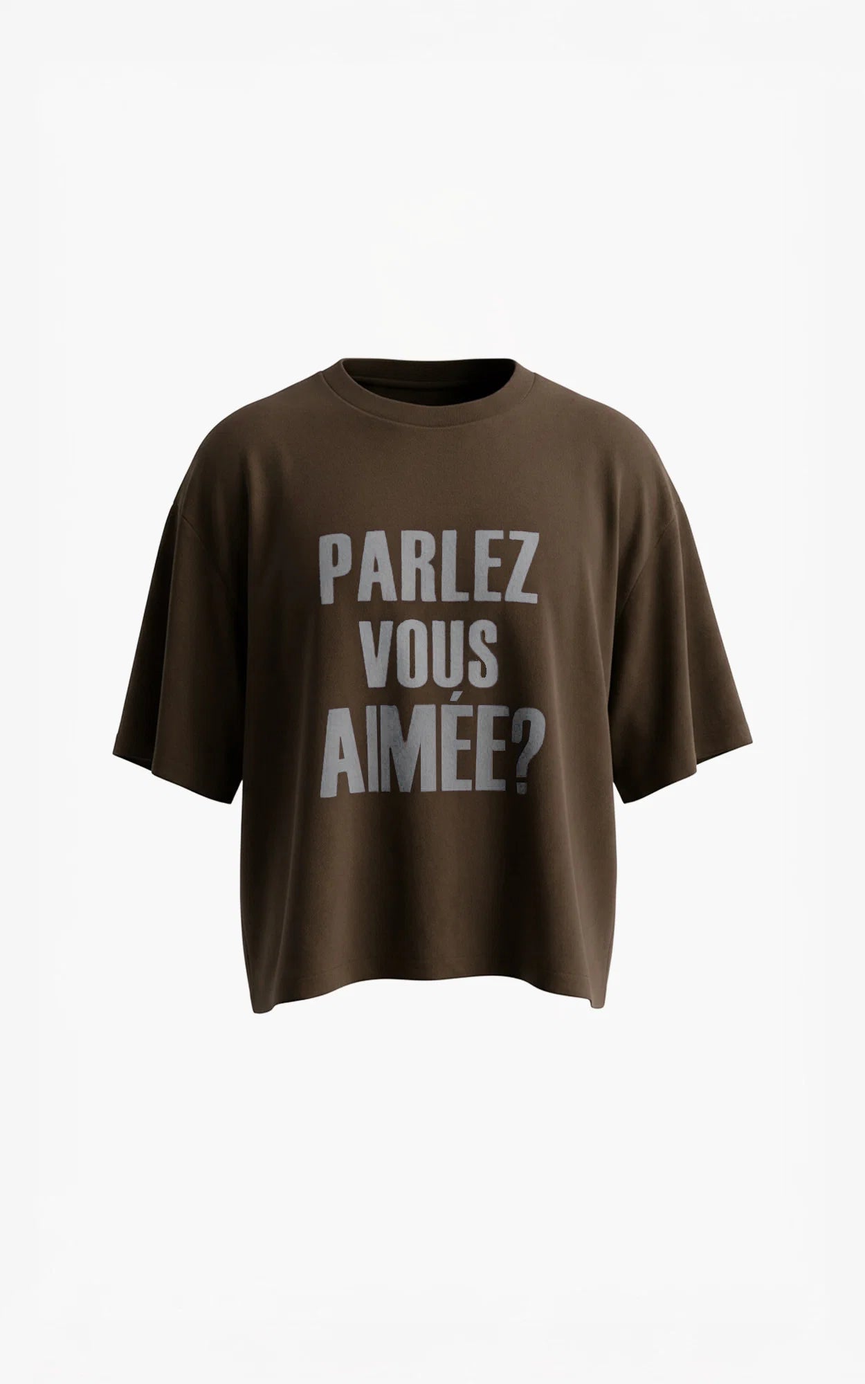 AIMEE THE LABEL ElaraW6 Shirt Brown Off White Letters