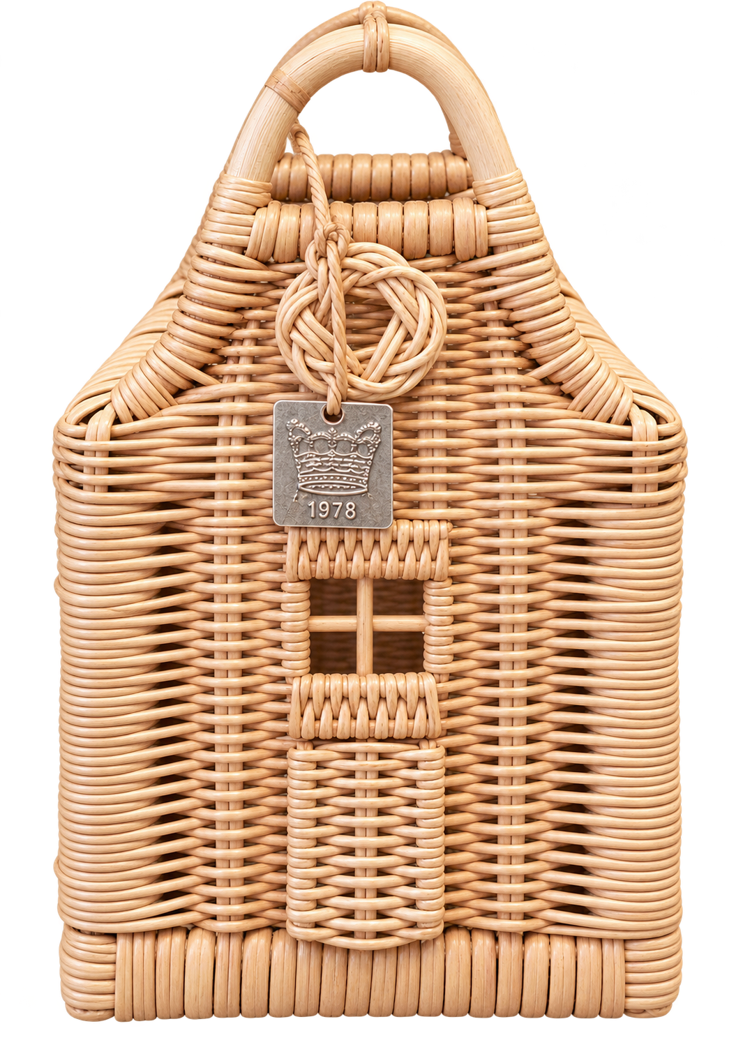 Rattanlaterne Haus klein - Natur