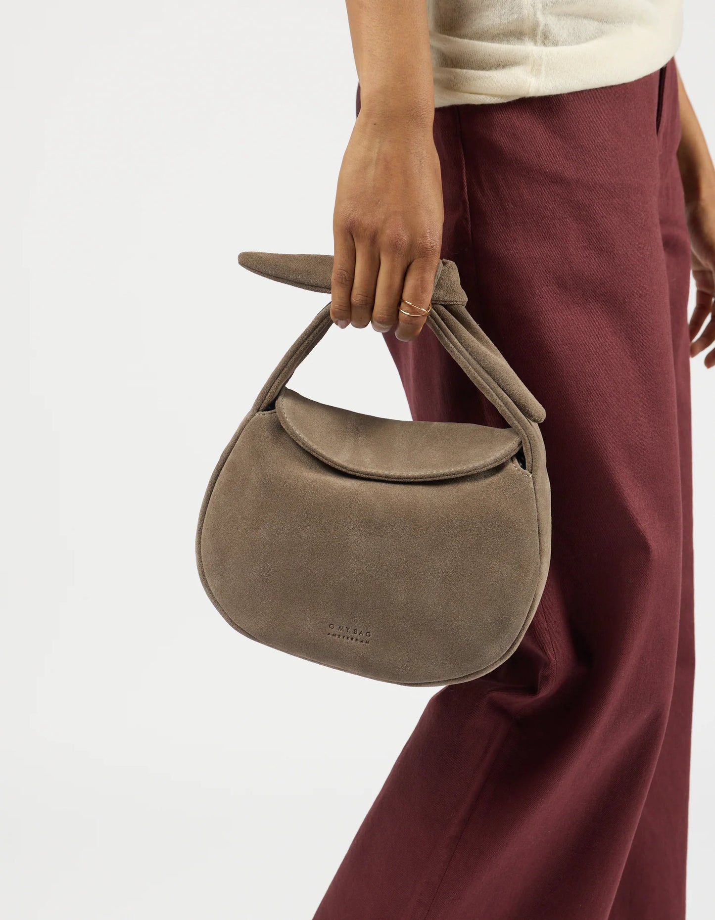 O MY BAG Bag Handtasche Coco Croissant Clay Suede