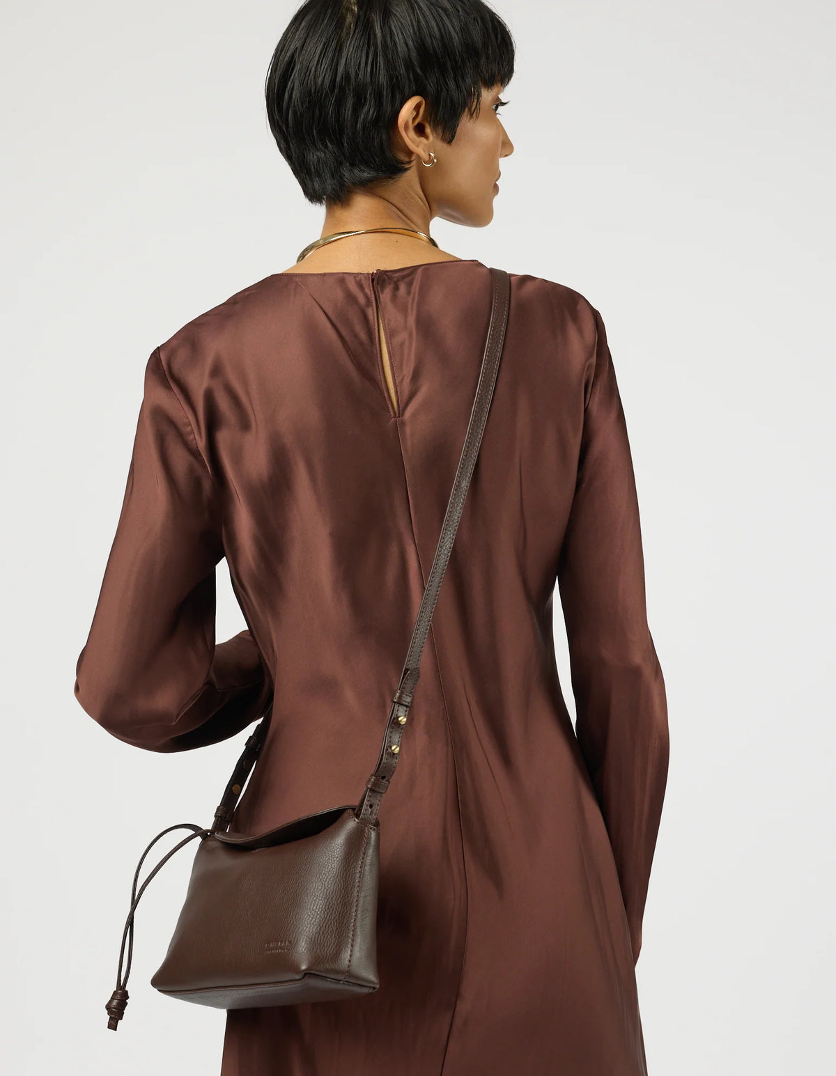 O MY BAG Bag Handtasche Sienna Mini aus Leder - Chocolate