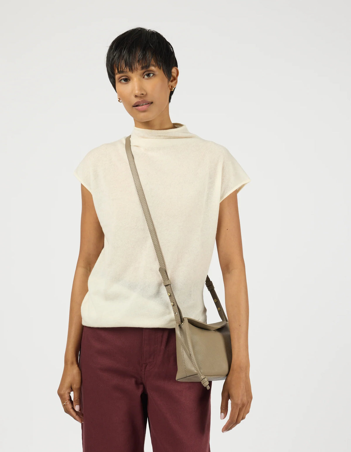 O MY BAG Bag Handtasche Sienna Mini aus Leder - Clay