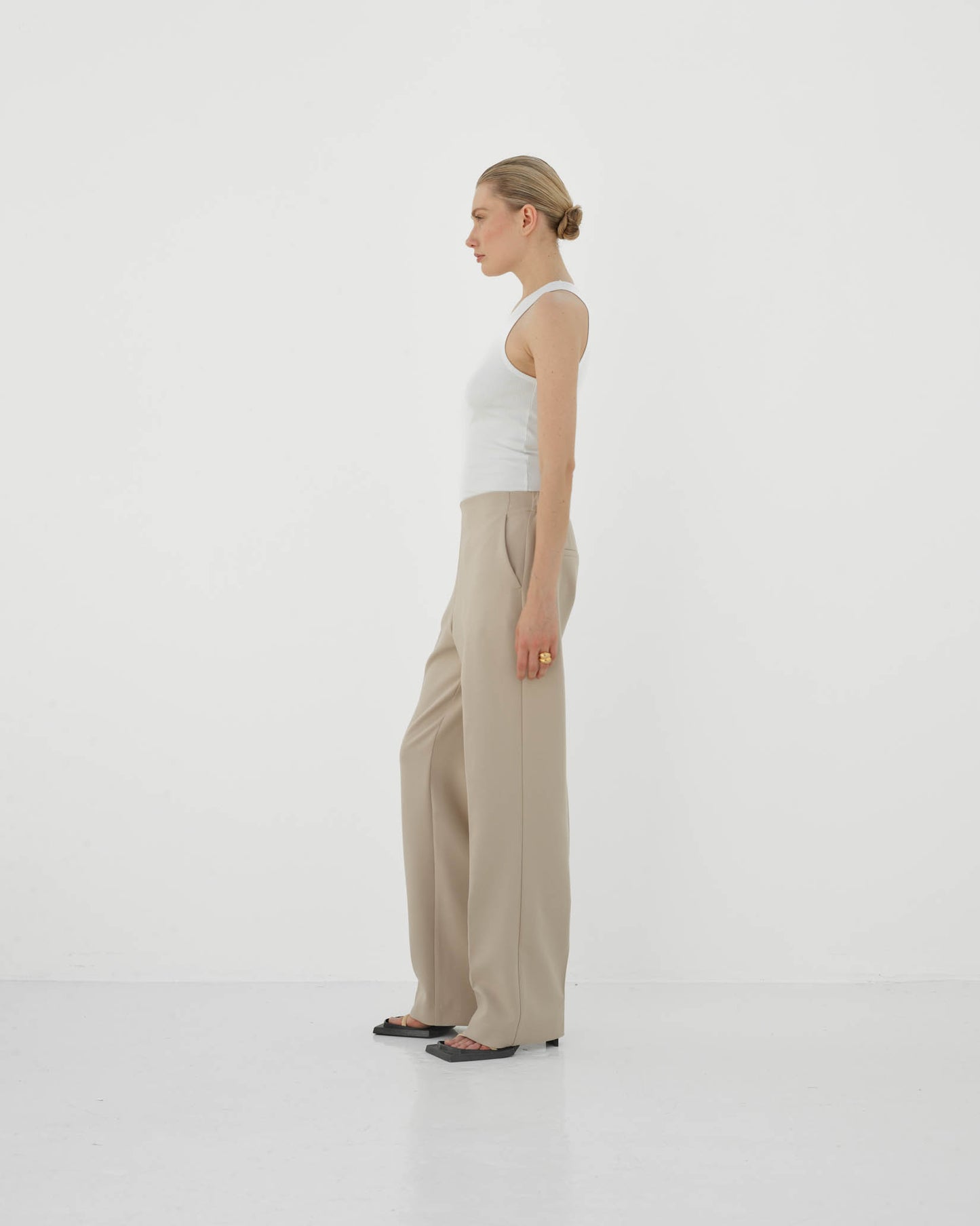 CLUB L'AVENIR Wide Pants - Hose Flo'CL Sand