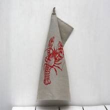 Lade das Bild in den Galerie-Viewer, FROHSTOFF Rohleinen Geschirrtuch Hummer
