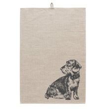 Lade das Bild in den Galerie-Viewer, FROHSTOFF Geschirrtuch aus Leinen Dackel
