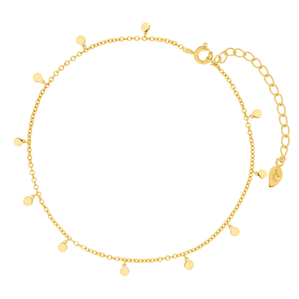 LEAF Fusskettchen Platelet Gelbgold